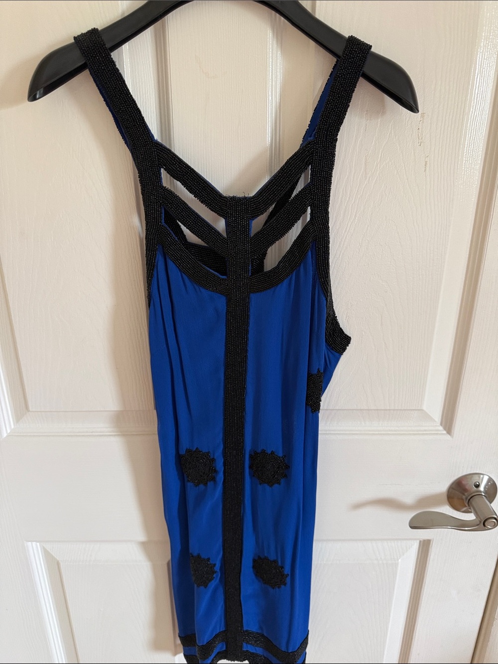 French connection Blue Beaded Women's mini Dress
